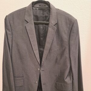 Express Brand New Performance Striped  Dark Grey Suit Blazer 44R